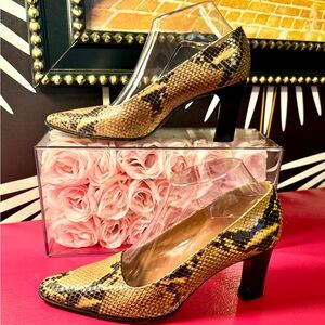 Vintage Ralph lauren Python Pumps - Sz 8B